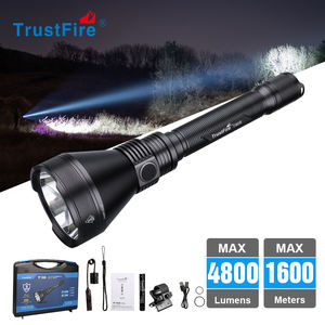 Lampe torche LED TrustFire T90R, portée de 1600 mètres, rechargeable, tactique, pour la chasse, avec support magnétique pour l'extérieur - Product Image 1