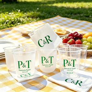 Vaso de Plástico Transparente de 400 ml con Tapa para Bebidas Frías y Calientes, Personalizado con Logotipo, Vaso de Plástico PP para Boba, Vasos de Plástico para Bodas y Despedidas de Soltero - Product Image 1