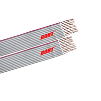 Cable Plano para Altavoz UL2651 28AWG de 20 Pines con Paso de 2.54mm, Revestimiento de PVC Gris y Borde Rojo