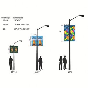 Roadside Advertising Street Light Pole Banner Hardware Kit Double Sided <b>Hanging</b> Vinyl Eco-Friendly Flag <b>Bracket</b> Holder Arm - Product Image 5