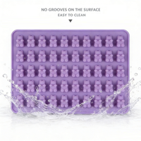 Molde de Silicona Flexible de Grado Alimenticio, Libre de BPA, con Forma de Corazón y Hueso, para Hacer Dulces QQ y Fudge, Tipo Moldes para Manualidades