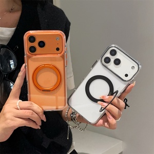 เคสโทรศัพท์กันกระแทกแบบแม่เหล็กพร้อมขาตั้งหมุนได้สองสีสำหรับ iPhone 16 15 14, สำหรับ iPhone 17 Pro Max พร้อมขาตั้งวงแหวน 360 องศา - Product Image 2