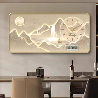 Nouvelle Peinture Murale Moderne pour Restaurant et Hôtel, Vente en Gros, Impressions sur Toile Encadrées de Luxe, Horloge Murale en Porcelaine Cristalline