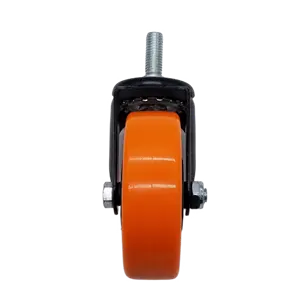 2025 tornillo Universal de alta calidad naranja medio PU <span class=keywords><strong>5</strong></span> pulgadas carrito Rueda de la compra - Product Image 3
