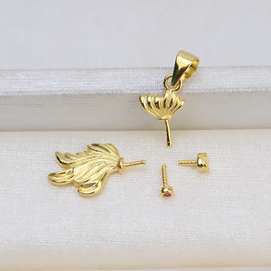 Pendentif en argent 925 fait main avec perle baroque, collier en forme de petit poisson avec support vide, accessoire pour femmes - trouvailles de bijoux DIY - Product Image 3