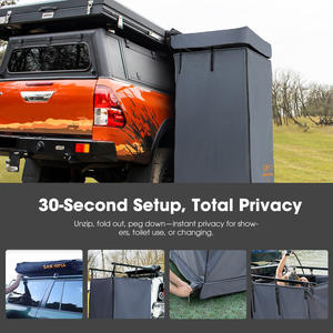 Shengma-Sombrilla plegable portátil para acampada, tienda de ducha de baño lateral para coche con tira de luz LED integrada - Product Image 5