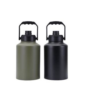 Bouteilles isothermes sous vide en acier inoxydable de 64 oz et 128 oz avec couvercle à poignée pour le sport - Product Image 4