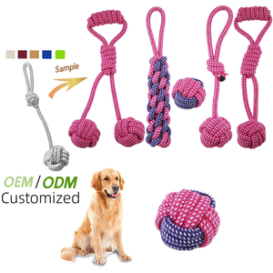 Toptan özel eğitim köpek çiğnemek yıkılmaz oyuncaklar kolu diş temizleme Pet köpek oyuncağı oyuncaklar pamuk halat çiğnemek köpek oyuncaklar - Product Image 1