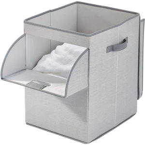 Boîte portable en tissu Boîte organisateur de placard pliable Boîte <span class=keywords><strong>à</strong></span> <span class=keywords><strong>linge</strong></span> empilable <span class=keywords><strong>Panier</strong></span> <span class=keywords><strong>à</strong></span> <span class=keywords><strong>linge</strong></span> avec rabat et couvercle <span class=keywords><strong>à</strong></span> <span class=keywords><strong>ouverture</strong></span> frontale - Product Image 2