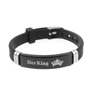Pulsera de Silicona con Grabado de Corona, Diseño de Rey y Reina, para Parejas, con Logotipo Personalizado, Nueva Moda, Venta al Por Mayor - Product Image 6