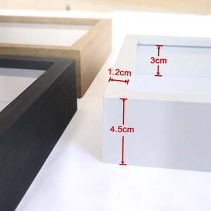 Walnut MDF 10\" 9x9\" 8x8\" Inch Deep 3D Shadow <strong>Box</strong> <strong>Frame</strong> Plexiglass Black White Die-Cutting Decoration Art Picture Photo <strong>Frame</strong> - Product Image 4