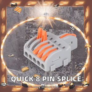 Bloques de terminales eléctricos compactos de 32A, 5P, 3P, 8 pines, conectores de empalme rápido con tuercas de palanca de resorte y carcasa de PC - Product Image 2