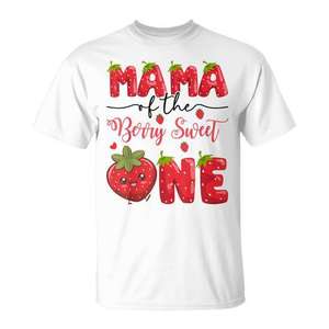 Camiseta para el primer cumpleaños de Mama Of The Berry Sweet One Strawberry - Product Image 1