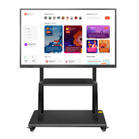 Panneau interactif LCD 4K XINPAI H65 55/65/75/86/98/100 pouces pour l'enseignement scolaire avec 40 points tactiles et système d'exploitation Android/Windows