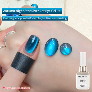 Serie <span class=keywords><strong>azul</strong></span> Otoño <span class=keywords><strong>Noche</strong></span> Estrella Río Cuentas de vidrio Ojo de gato Gel Polaco - Product Image 4