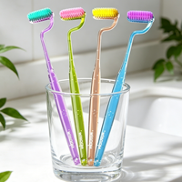 Brosse à dents horizontale WISDOM de haute qualité, poils souples en forme de S, massage des gencives, articulation spéciale verticale, pour adultes, couleur personnalisable