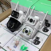 Caméra de sécurité extérieure à double objectif 6MP, directement de l'usine, vidéo ICSEE, sans fil, Wifi, intérieur, PTZ, caméra IP CCTV, fonctionne avec Alexa et Google