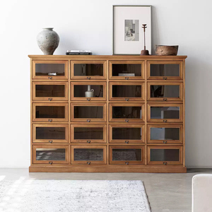 Mueble de Salón Minimalista para Ahorrar Espacio, Mueble de Madera de Teca Africana con Materiales Naturales Hechos a Mano - Product Image 4