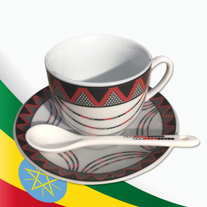 Fine Porcelaine Céramique Africain Éthiopien Rekebot 16 Pièces Tasses À Café Ensemble Thé 23 pcs Aba <span class=keywords><strong>Geda</strong></span> Décor Service À Café - Product Image 4