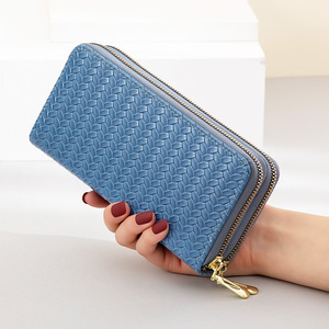 ใหม่<span class=keywords><strong>กระเป๋า</strong></span>ถือผู้หญิงขนาดกลางและยาวมีซิปกระเป๋าเงิน PU <span class=keywords><strong>กระเป๋า</strong></span><span class=keywords><strong>สตางค์</strong></span>หลายช่องใส่บัตรได้หลายช่อง - Product Image 4