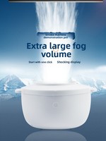 Humidificateur ultrasonique avec fonction de stérilisation, alimentation CA, capacité 1,1L-2,5L, silencieux 36dB, démonstration de la vapeur atomisée pour hotte de cuisine