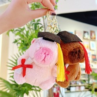 Porte-clés en peluche Capybara en gros, rembourré de coton PP