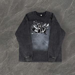 Sudaderas de Hombre al por Mayor, Personalizadas con Serigrafía, 100% Algodón, Estilo Vintage Lavado, Corte Holgado - Product Image 3