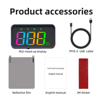 Compteur de vitesse numérique couleur M2S OLED pour pare-brise, grand écran, jauge GPS multifonctionnelle, accessoire automobile compatible avec toutes les voitures