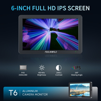 Monitor DE CAMPO DE ALUMINIO FEELWORLD T6-Herramienta de asistencia de enfoque de pico para monitor de cámara DSLR/4K Pedido a granel OEM Fábrica