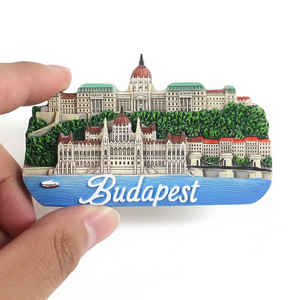 Imán para refrigerador de Bruselas, hecho a mano, de resina con logotipo personalizado, imanes de recuerdo de una sola casa de - Product Image 4