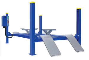 उच्च गुणवत्ता वाले न्यूमेटिक लॉक रिलीज़ चार पोस्ट संरेखण लिफ्टर 6.0 टन कार लिफ्ट 1800 मिमी अधिकतम उठाने की ऊंचाई - Product Image 4
