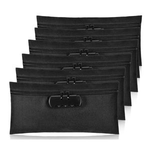 Sac à argent sécurisé avec fermeture éclair, pochette de rangement sécurisée pour ranger les pièces de monnaie, les chèques, les documents, sacs et étuis à usage spécial - Product Image 2