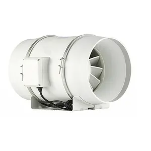 IP44 6 Inch Aangepaste Logo Merk Uitlaat Afzuigkap Ventilatie Kas 8 Inch Gemengde Stroom Inline Fan