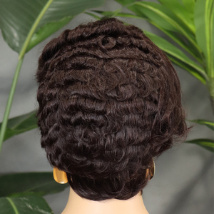 วิกผมหน้าผากลูกไม้แบบใส Pixie for Cut 5*5 สำหรับผู้หญิง ผมบ๊อบสั้น สีดำธรรมชาติ ผมบราซิลแท้ ความหนาแน่น 180% พร้อมผมเบบี้แฮร์ - Product Image 2