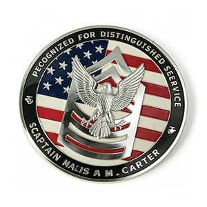Custom Zinc Alloy Challenge Coin with Angel & Guitar Palm Design Double-Sided Soft Enamel Finish for Events & Team Gifts - Product Image 4