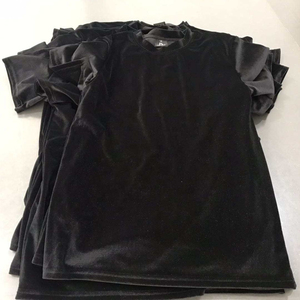 Maglietta in <span class=keywords><strong>velluto</strong></span> con fondo a campana di alta qualità all'ingrosso il tuo Design T-Shirt da uomo in <span class=keywords><strong>velluto</strong></span> - Product Image 2