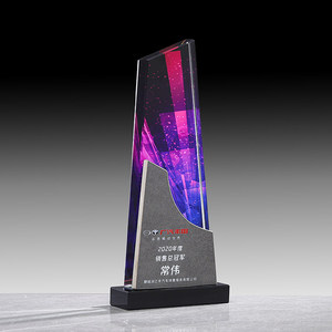 Trophées sportifs en cristal K9 vierge Wangzhe personnalisés, gravés au laser 3D et imprimés UV, forme irrégulière en verre marbré, pour <span class=keywords><strong>la</strong></span> vente en gros et <span class=keywords><strong>la</strong></span> personnalisation DIY - Product Image 5