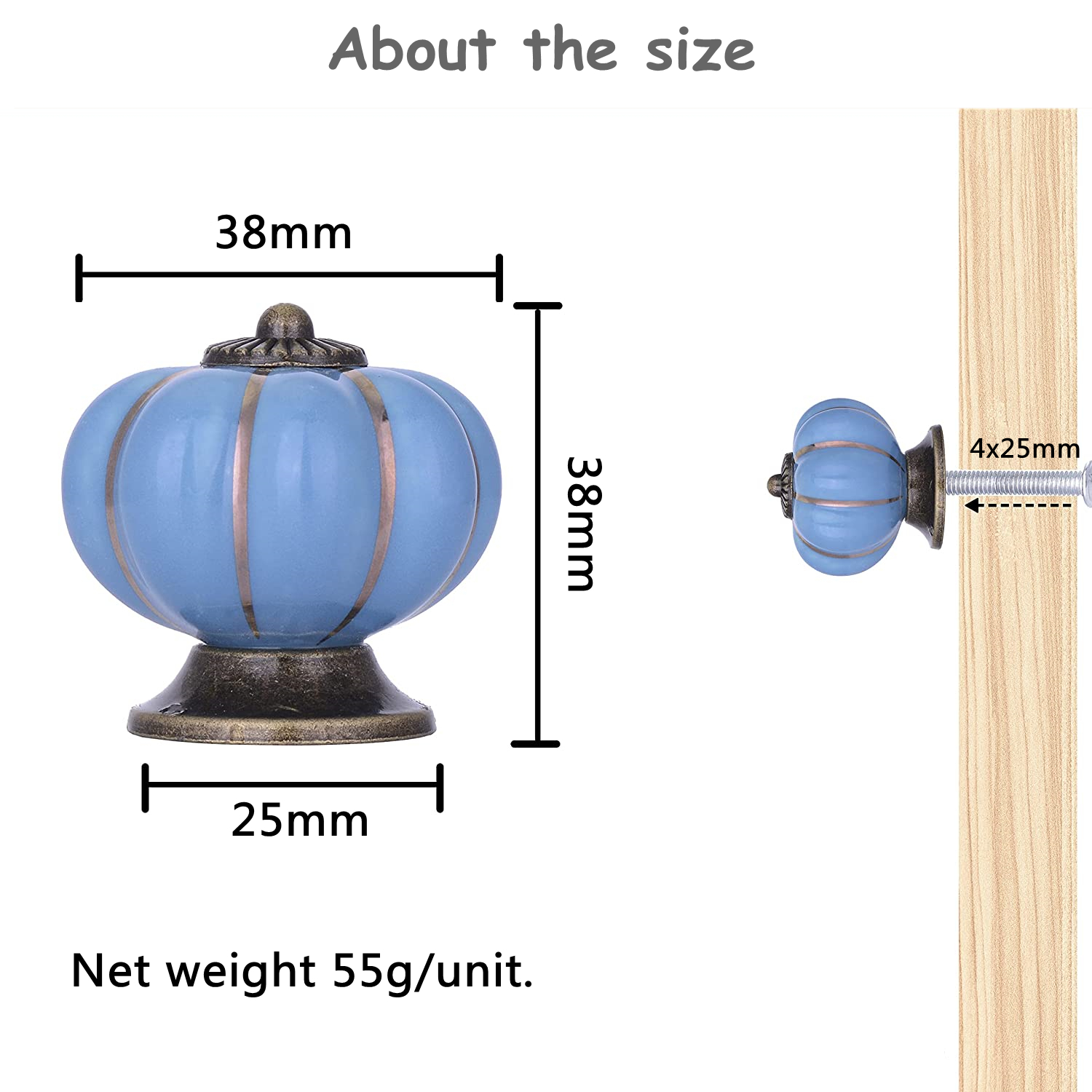 Ceramic Pumpkin Knobs Drawer Furniture  Handles  Door Hardware Dresser Cupboard Wardrobe Cabinet Knobs Pull
