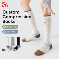Chaussettes de compression basiques pour mollets, polyvalentes, pour baskets et sports, antidérapantes, avec semelle en tissu éponge, absorbant les chocs, pour le quotidien et les loisirs sportifs
