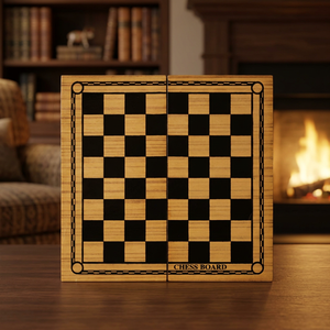 Juego de Ajedrez de madera clásico con características de aprendizaje educativo Caja de almacenamiento plegable Juguete para jugadores de ajedrez - Product Image 3