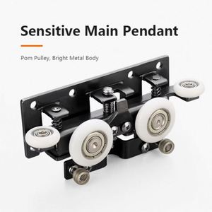 WEKIS Concealed Sliding Barn Door Hardware with Soft Close Mechanism Invisible <b>Magic</b> Trackless Two-way Buffer <b>Kit</b> Aluminium - Product Image 4