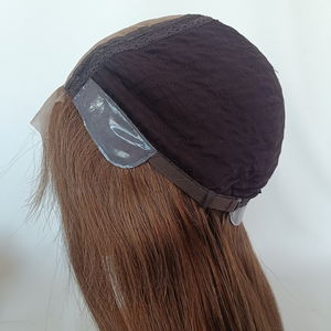 Perruque médicale pour patient atteint de cancer, cheveux humains, base en silicone sans colle, nouée à la main, effet cuir chevelu naturel, longue perruque médicale - Product Image 5