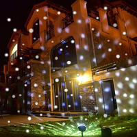 Étanche 16 Modèles RVB Noël LED Laser Projection Lampe Flocon De Neige Projecteur Lumière