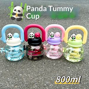 Borraccia per bambini JY Internet Celebrity Big Belly Panda in materiale PC con cannuccia, resistente alle alte temperature e di grande capacità - Product Image 3