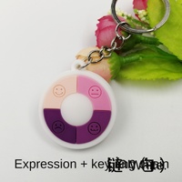 Porte-clés en PVC directement de l'usine avec décoloration expressif UV, pendentif photosensible pour la production de vente au détail et en gros