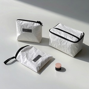 Custom Waterproof Dupont Paper Recycle Travel Toiletry Wash Make Up <strong>Bags</strong> Zipper Makeup Dupont Pouches Tyvek <strong>Cosmetic</strong> <strong>Bag</strong> - Product Image 2