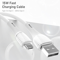 Kabel Tipe C ke Tipe C TUTI Wholesale 60W Fast Charging 1m Tembaga Murni TPE untuk Ponsel, Ready Stock