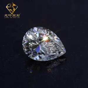 Gioielli JUNYUAN pietra sfusa fabbrica diretta Super bianco taglio pera all'ingrosso D VVS eccellente chiarezza SUPER pulita Moissanite diamante