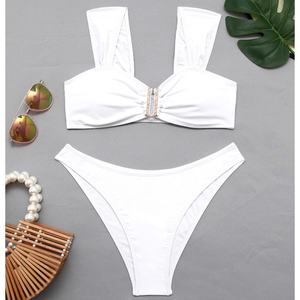 OUTPACE 2023 Conjunto de Bikini de 2 Piezas con Estampado Floral y Espalda Descubierta para Mujer, de Pierna Alta y Tanga, de Secado Rápido, Antibacteriano, Traje de Baño Personalizado - Product Image 6