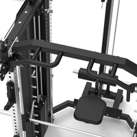 Station de musculation modulaire robuste avec barre Smith de 30 mm et deux blocs de poids de 99 kg avec micro-poids de 2,5 kg pour l'entraînement professionnel